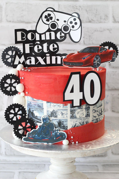 Gâteau personnalisé de luxe ( beaucoup de décoration)